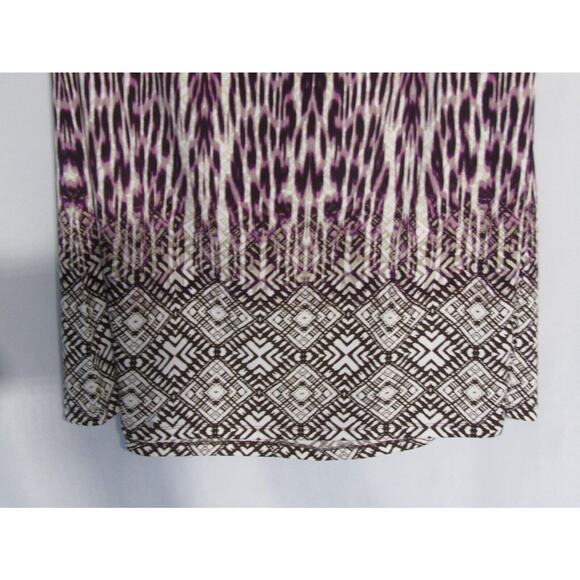 CJ Banks Maxi Skirt Womens 1X Elastic Waist Pull On A-Line Purple, Black, White - Picture 3 of 6